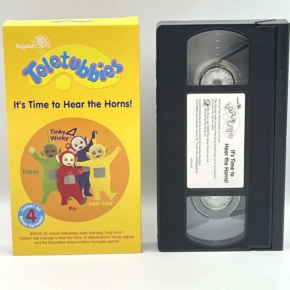 Vintage 2004 Teletubbies It's Time To Hear The Horns VHS Promo Not For Resale